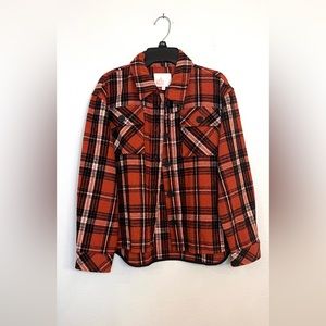 NWOT Gianni Bini girls flannel plaid jacket size XL